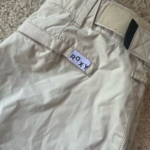 Roxy Beige Snowboard Pants with Velcro Waist